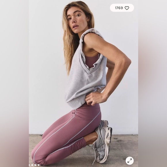 NEW Free People Movement Flutter Sleeve Sweatshirt Tank Heather Grey - Picture 4 of 9